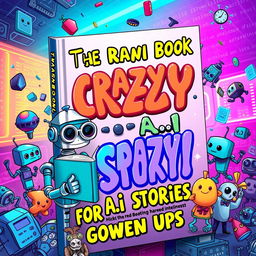 A humorous and surreal cover design for a book titled 'The Random Book of Crazy A