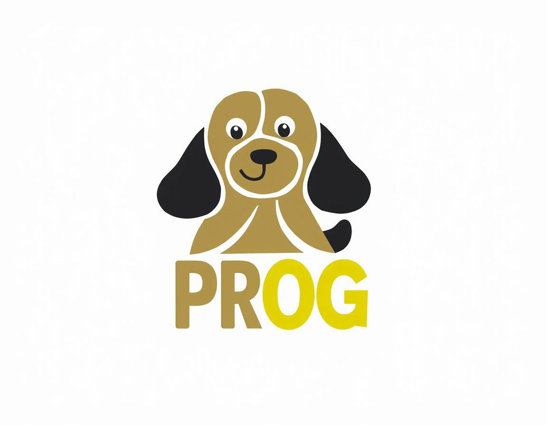 A sleek and stylish logo featuring a golden and black design of a Cocker Spaniel, with the word 'PROG' incorporated in an elegant font