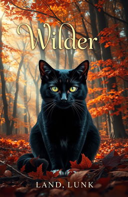 A captivating book cover design for a xenofiction novel titled 'Wilder'