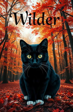 A captivating book cover design for a xenofiction novel titled 'Wilder'