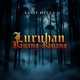 A captivating book cover for a novel titled 'Luruhan Bayang-Bayang'