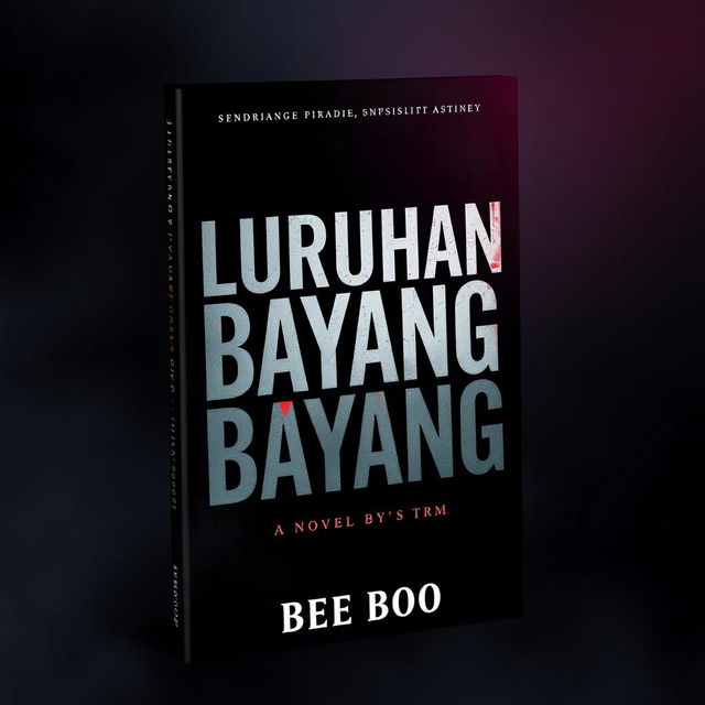 Book cover design for a novel titled 'Luruhan Bayang-Bayang' by author BeeBoo