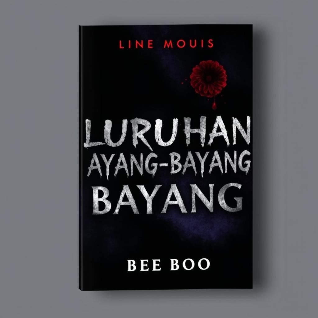 Book cover design for a novel titled 'Luruhan Bayang-Bayang' by author BeeBoo