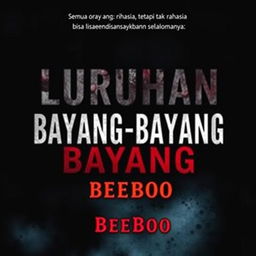 A book cover for a novel titled 'Luruhan Bayang-Bayang' by the author BeeBoo
