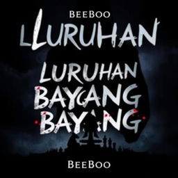 A captivating book cover for the novel titled "Luruhan Bayang-Bayang" by BeeBoo