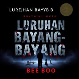 A striking book cover for the novel titled "Luruhan Bayang-Bayang" by BeeBoo