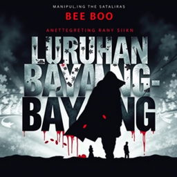 A striking book cover for the novel titled "Luruhan Bayang-Bayang" by BeeBoo