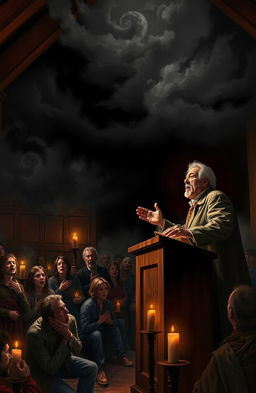 A dramatic interpretation of the sermon 'Sinners in the Hands of an Angry God'