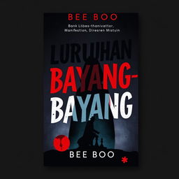 A book cover design for the novel titled 'Luruhan Bayang-Bayang' by author BeeBoo