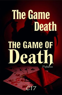 A dark and dramatic book cover for 'The Game of Death' by author C17