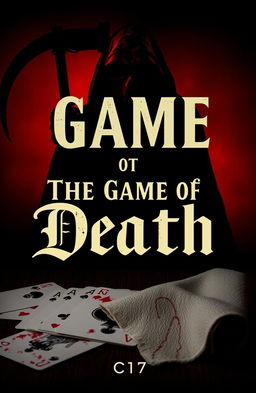 A dark and dramatic book cover for 'The Game of Death' by author C17