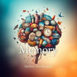 A visually striking book cover design focused on the theme of memory