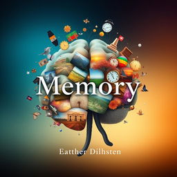 A visually striking book cover design focused on the theme of memory