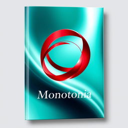 A stunning book cover design featuring a gradient of aqua green and silver colors that have a shiny, glossy finish