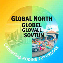 A professional and visually striking poster representing the themes of Global North and Global South
