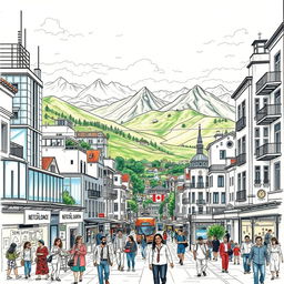 A detailed and striking drawing representing the Global North