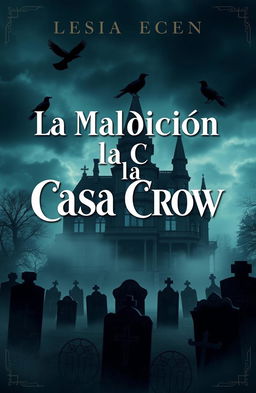 A captivating book cover titled 'La Maldición de la Casa Crow', set in the 1920s