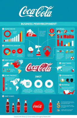 A comprehensive and visually appealing infographic showcasing the Coca-Cola business environment