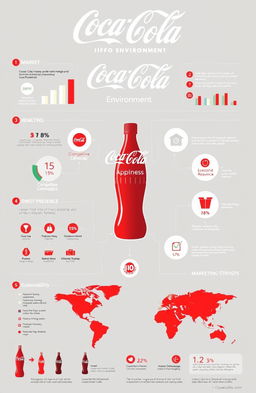 A comprehensive and visually appealing infographic showcasing the Coca-Cola business environment