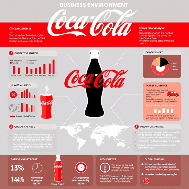 An engaging and educational infographic designed for a Business Studies class 12 project on the Coca-Cola business environment