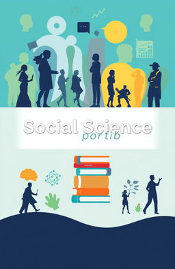 A vibrant and engaging cover page design for a social science portfolio