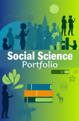 A vibrant and engaging cover page design for a social science portfolio