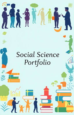 A vibrant and engaging cover page design for a social science portfolio