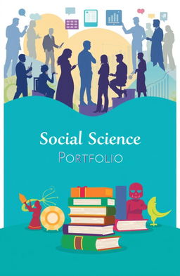 A vibrant and engaging cover page design for a social science portfolio