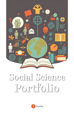 A visually engaging cover page for a portfolio titled 'Social Science Portfolio'