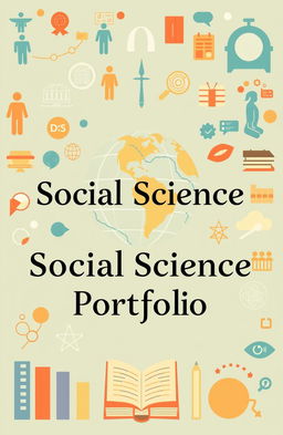 A visually engaging cover page for a portfolio titled 'Social Science Portfolio'