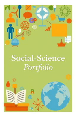 A visually engaging cover page for a portfolio titled 'Social Science Portfolio'