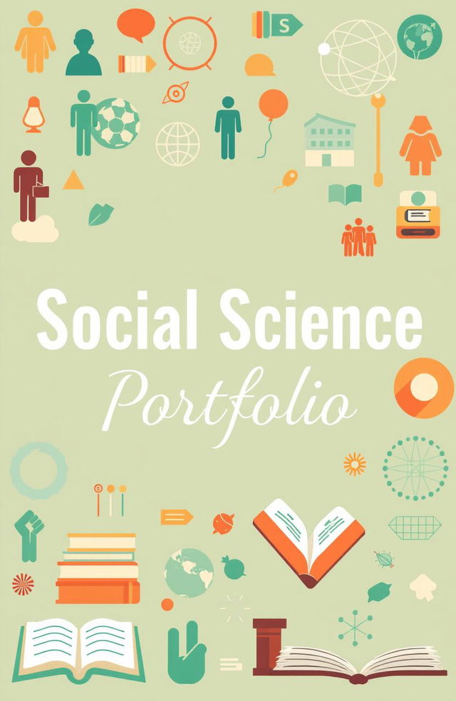 A visually engaging cover page for a portfolio titled 'Social Science Portfolio'