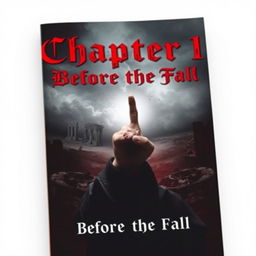 A dramatic book cover for Chapter 1 titled "Chapter 1: Before the Fall
