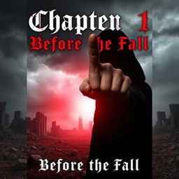 A dramatic book cover for Chapter 1 titled "Chapter 1: Before the Fall