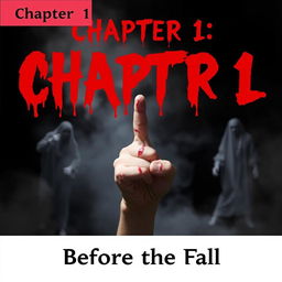 A chilling book cover for Chapter 1 titled "Chapter 1: Before the Fall