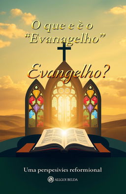 A visually captivating book cover for the title 'O que é o 'Evangelho'? Uma perspectiva reformacional'