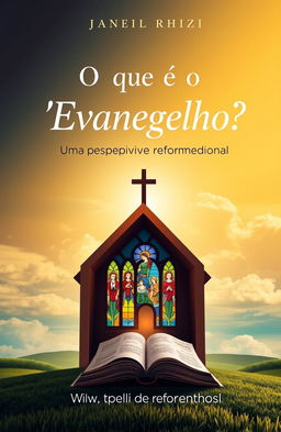 A visually captivating book cover for the title 'O que é o 'Evangelho'? Uma perspectiva reformacional'