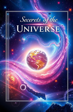 A captivating book cover design illustrating the vastness of the universe