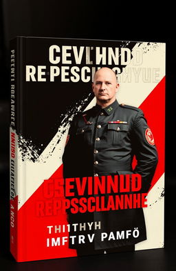 A dramatic book cover design featuring a prominent figure in NKVD uniform standing in the foreground