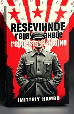 A dramatic book cover design featuring a prominent figure in NKVD uniform standing in the foreground