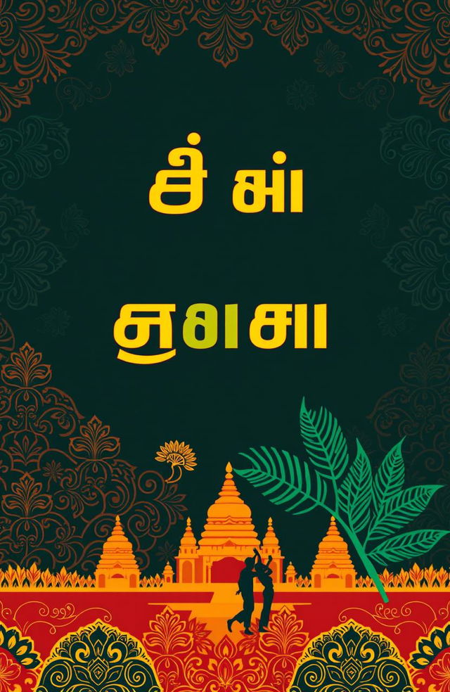 A captivating book cover design featuring the Tamil heading "தமிழ் புத்தகம்" prominently displayed at the top