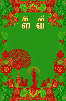 A captivating book cover design featuring the Tamil heading "தமிழ் புத்தகம்" prominently displayed at the top