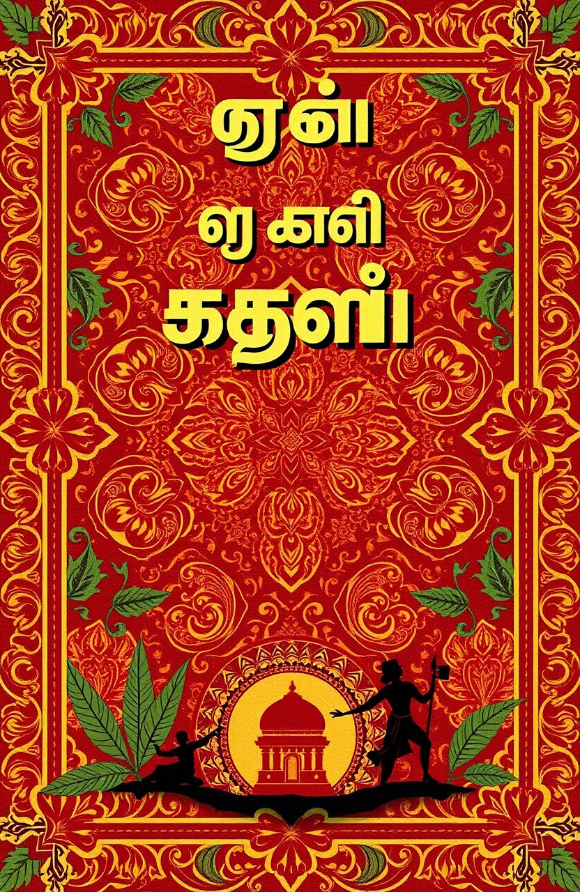 A captivating book cover design featuring the Tamil heading "தமிழ் புத்தகம்" prominently displayed at the top