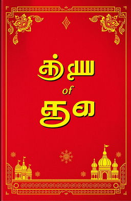 A vibrant and visually striking book cover featuring the title "என் தமிழ் புத்தகம்" prominently displayed in elegant Tamil script