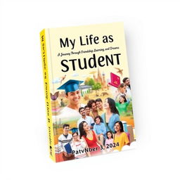 A visually striking book cover for 'My Life as A Student' by Pranav Vijayakumar