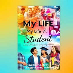 A visually striking book cover for 'My Life as A Student' by Pranav Vijayakumar