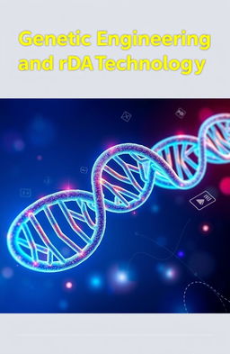 A captivating cover page design for a scientific document titled 'Genetic Engineering and rDNA Technology'