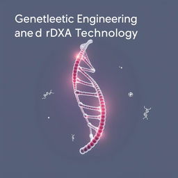 A striking cover page design focused on the theme of 'Genetic Engineering and rDNA Technology'