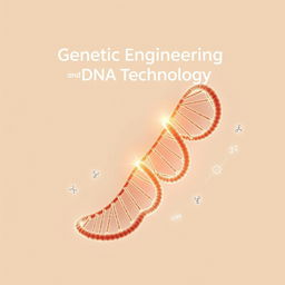 A striking cover page design focused on the theme of 'Genetic Engineering and rDNA Technology'