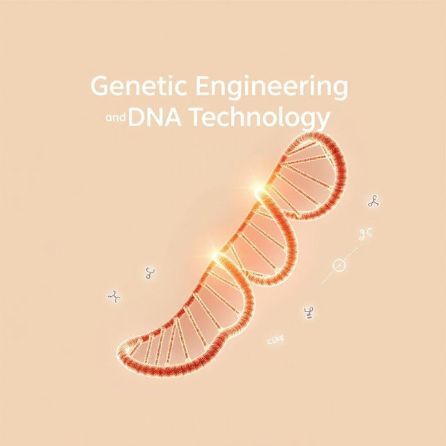 A striking cover page design focused on the theme of 'Genetic Engineering and rDNA Technology'